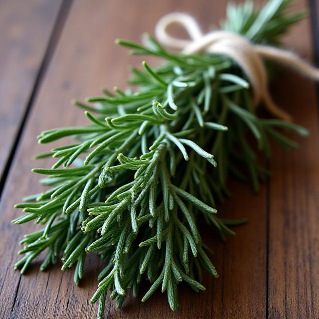 Fresh organic rosemary sprigs