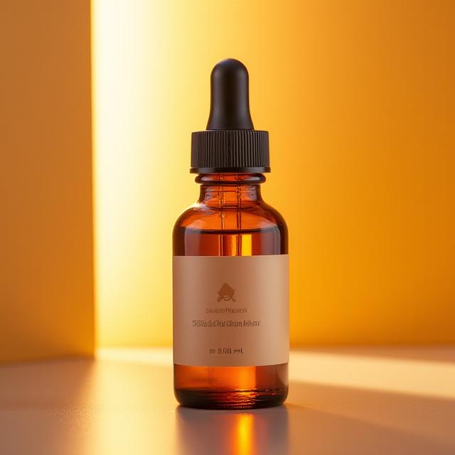 Glass herbal tincture bottle with dropper